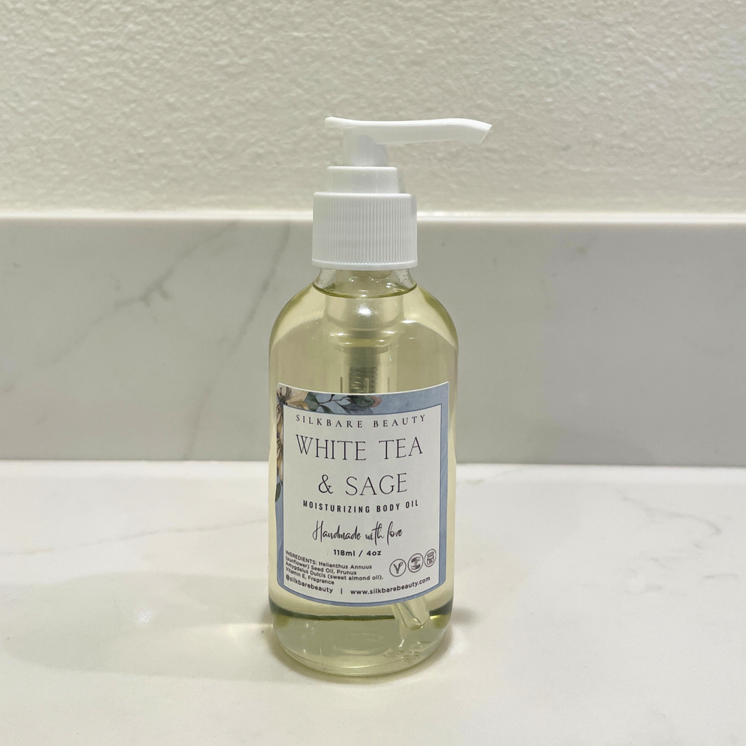 White Tea & Sage Silky Body Oil